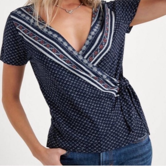 Lucky Brand Front Tie Shirt Small - Picture 1 of 6